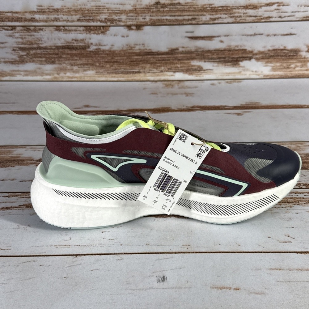 Stella McCartney x Adidas Navy Mint Maroon Neon Yellow Sneakers - Picture 9 of 10